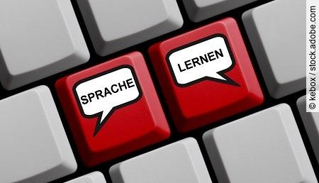 Computer Tastatur: Sprache lernen