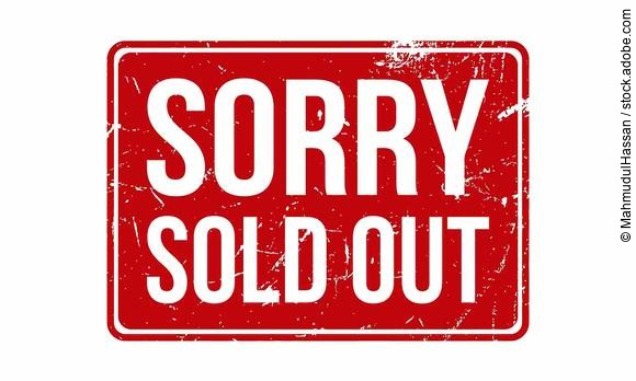 Sorry Sold Out Rubber Grunge Stamp Seal Vector Illustration