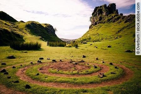 The magic spiral at the center of the Mystic Fairy Glen in the I